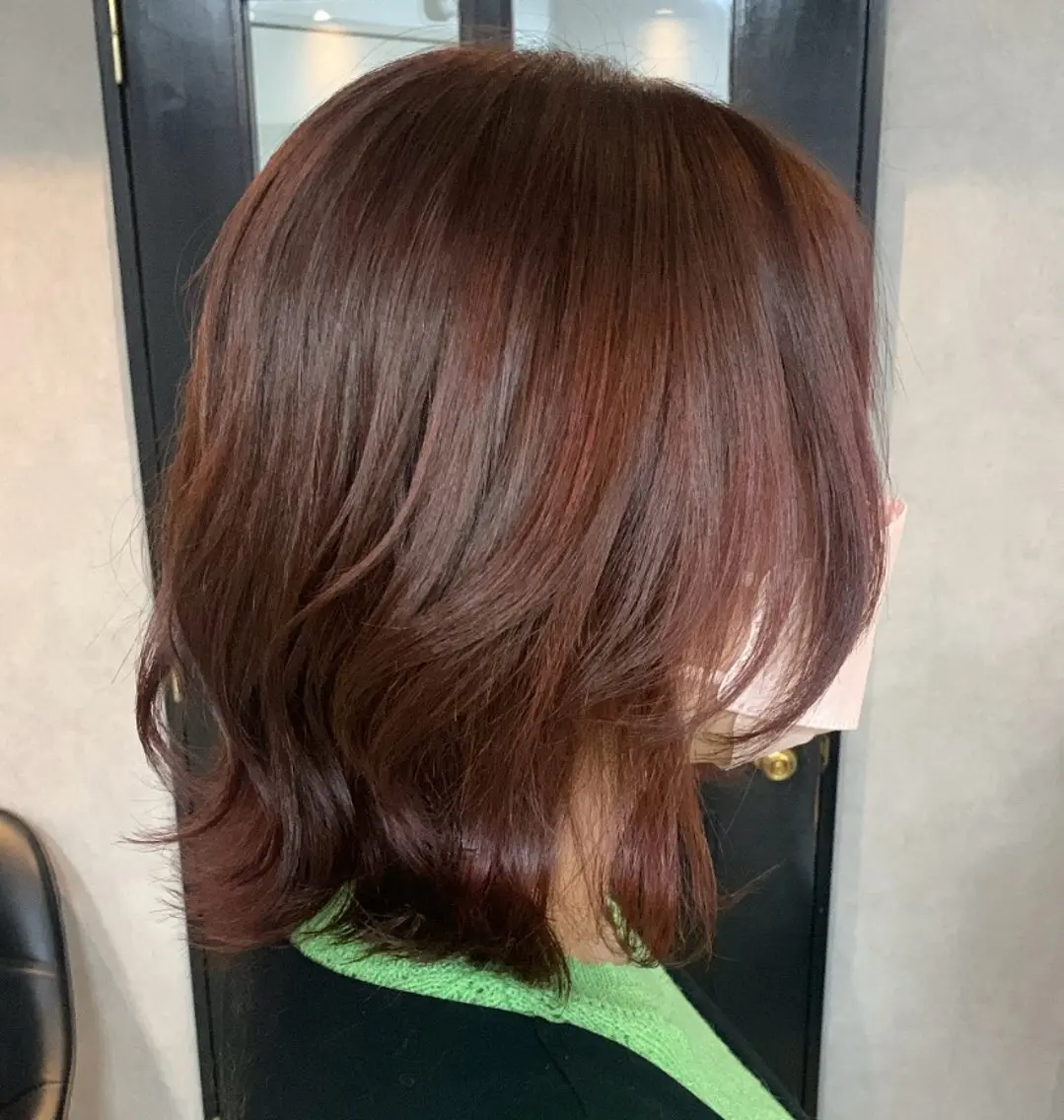 ミディアム カット ヘアカラー トリートメント ♡派手髪カラー♡ 🅝🅐🅝🅐のヘアスタイル