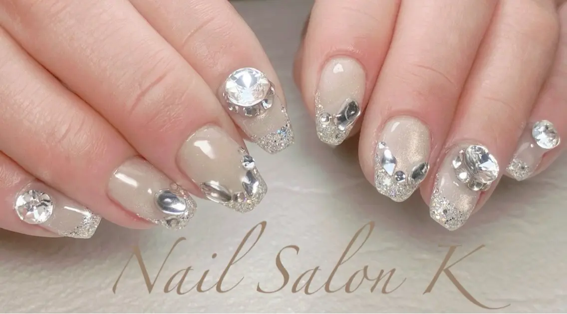 ネイル フラッシュネイル フレンチネイル ラメ(グリッター) マグネットネイル ハンドネイル Nail Salon K 🧸美爪育成のネイルデザイン