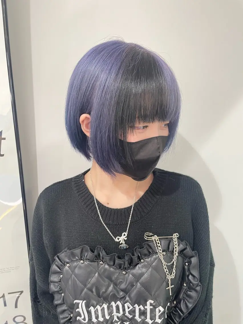 ショート カラー ラベンダーカラー ヘアカラー lutz／ MIONのヘアスタイル