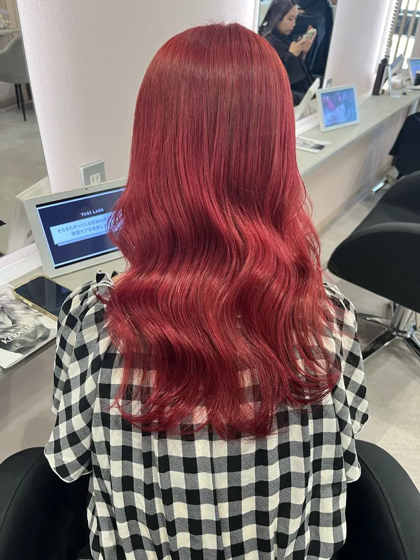 ロング カット ヘアカラー トリートメント 🎀柔らか暖色カラ ー💕sayakaのヘアスタイル