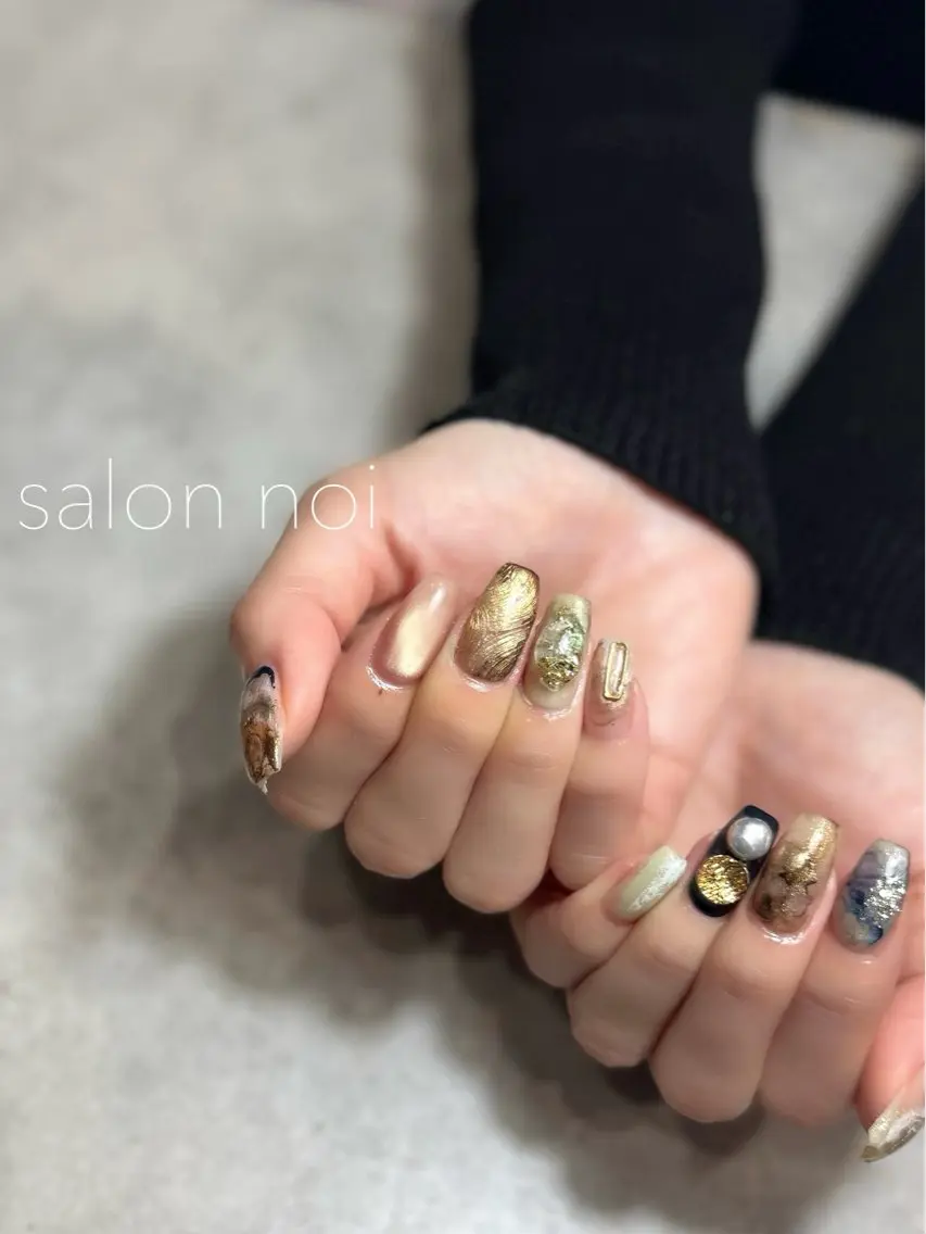 ネイル アートネイル ニュアンスネイル ハンドネイル salon noiのネイルデザイン