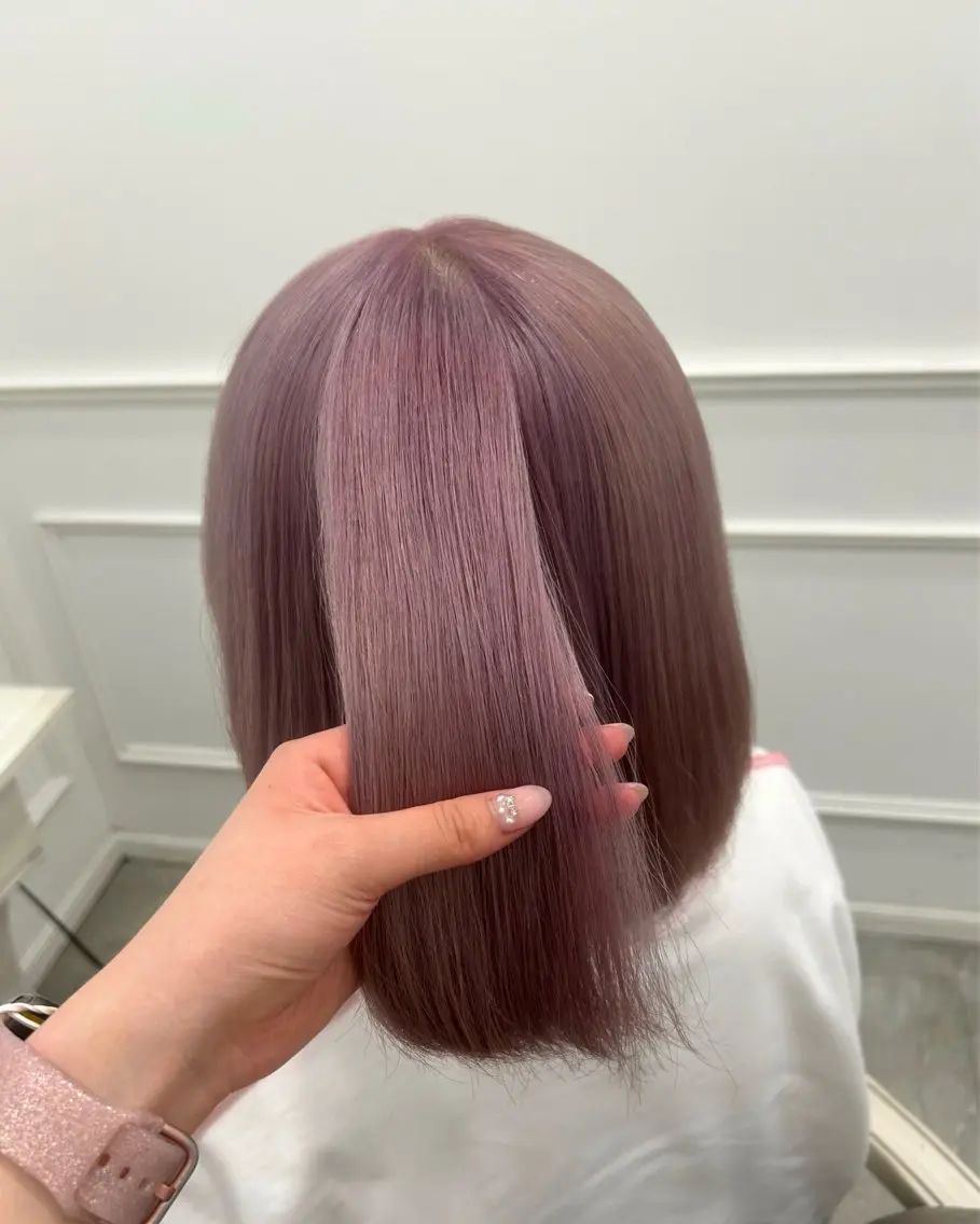 ミディアム カット ヘアカラー トリートメント 新田 妃那のヘアスタイル