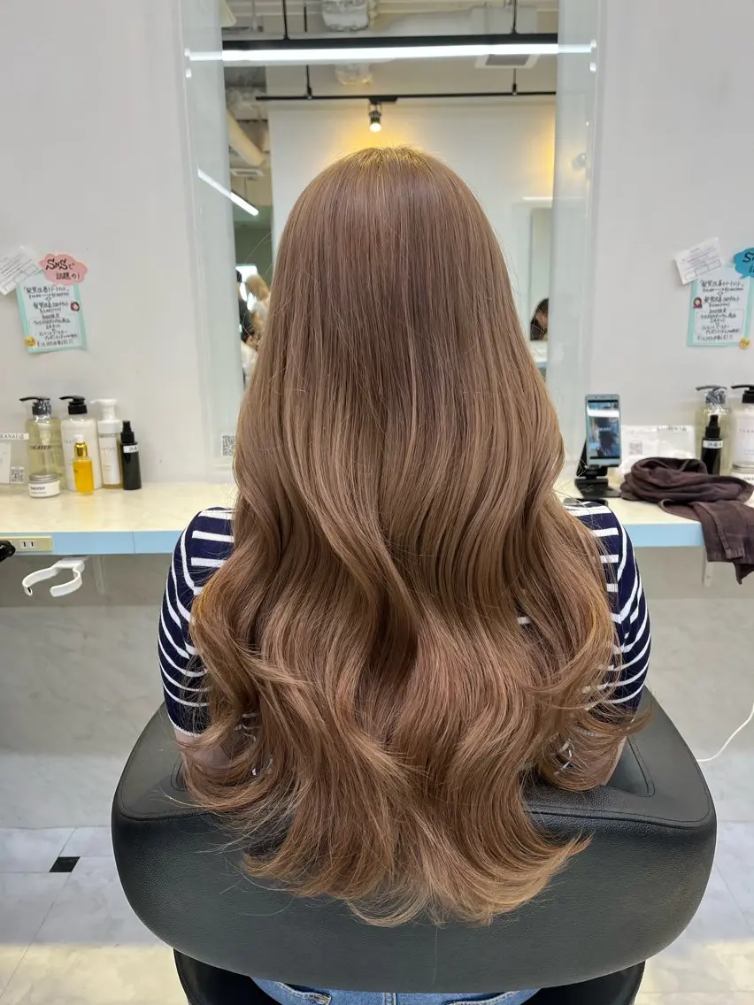 ロング カラー ヘアカラー トリートメント ブリーチカラー 🩵MIZUKIのヘアスタイル