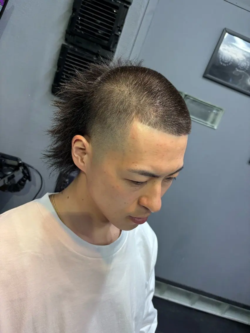 ショート メンズ フェードカット スキンフェード マレットヘア カット 中目黒メンズカット 佐藤京介のヘアスタイル