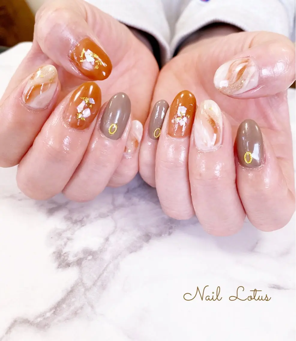 ネイル ニュアンスネイル ハンドネイル ネイル＆脱毛 Lotus🌸のネイルデザイン