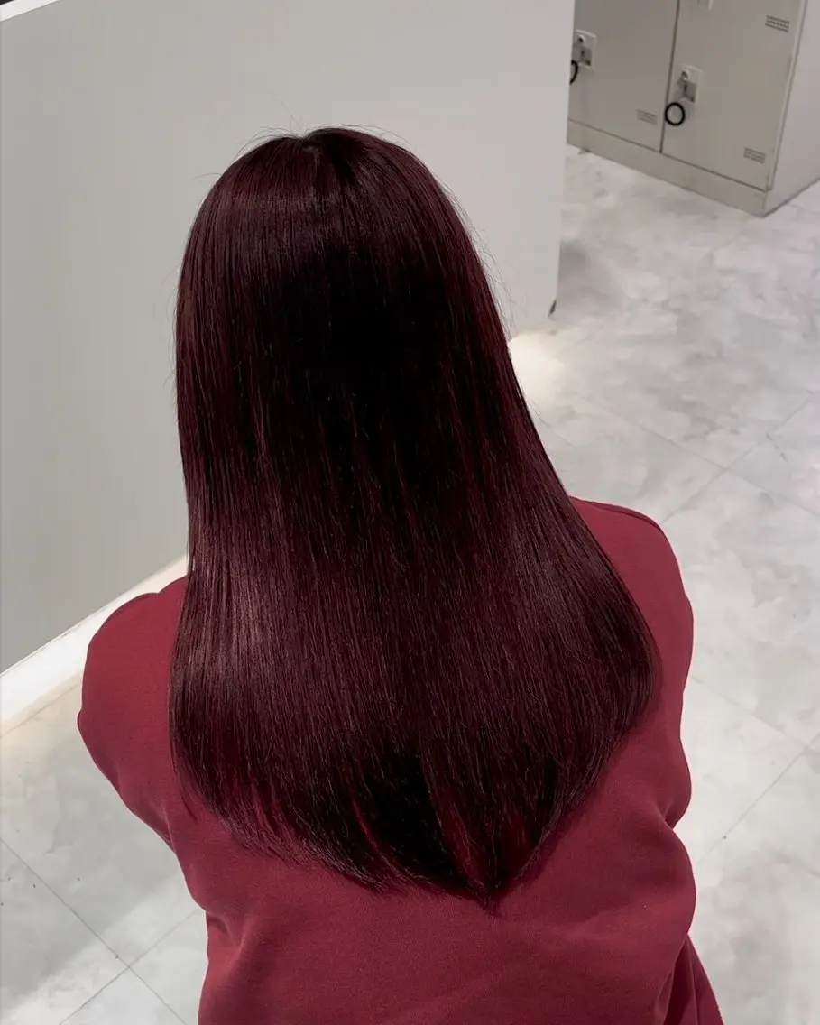 ロング カラー カット ヘアカラー 縮毛矯正 トリートメント ヘッドスパ 艶モテ・韓国スタイル 🤍りんのヘアスタイル