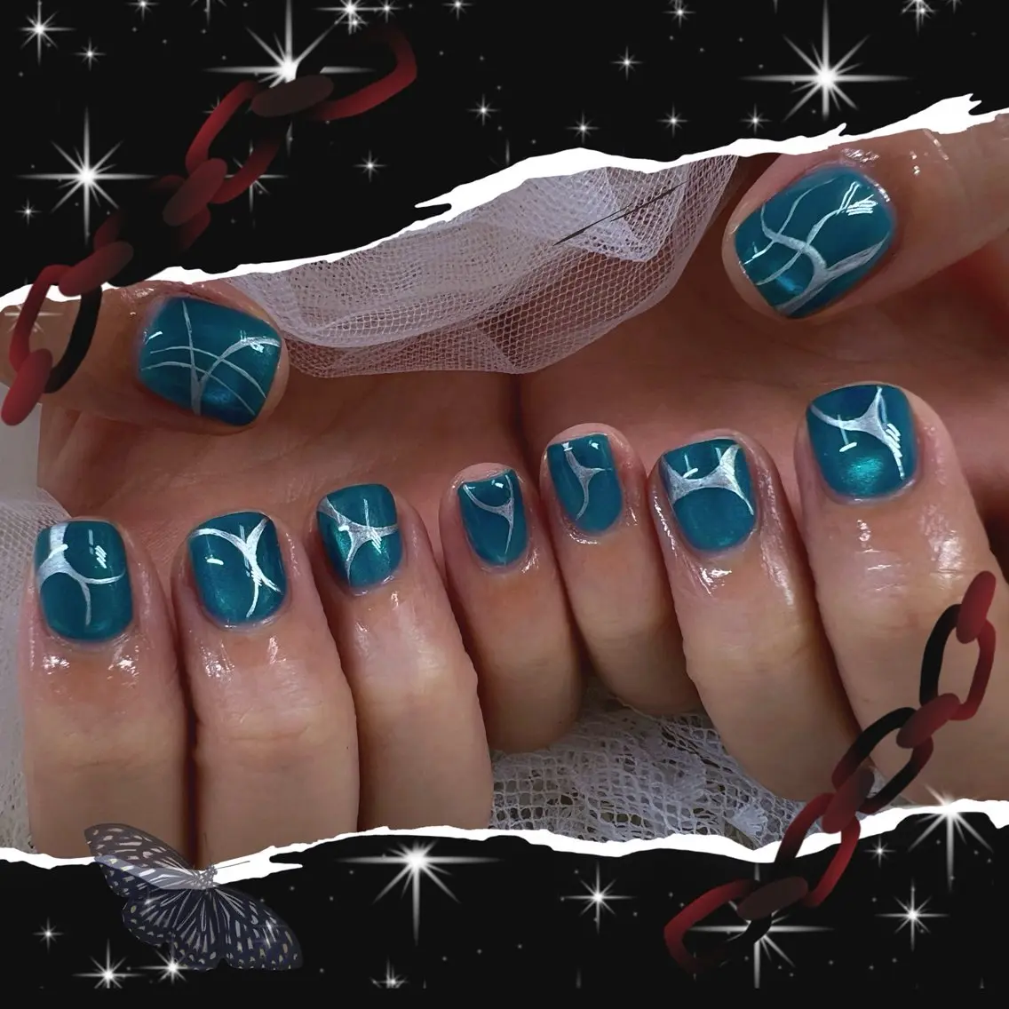 ネイル チークネイル フレンチネイル ガーリー ガラスフレンチ グラデーション ハンドネイル ハンドケア Chill Nailsalonのネイルデザイン
