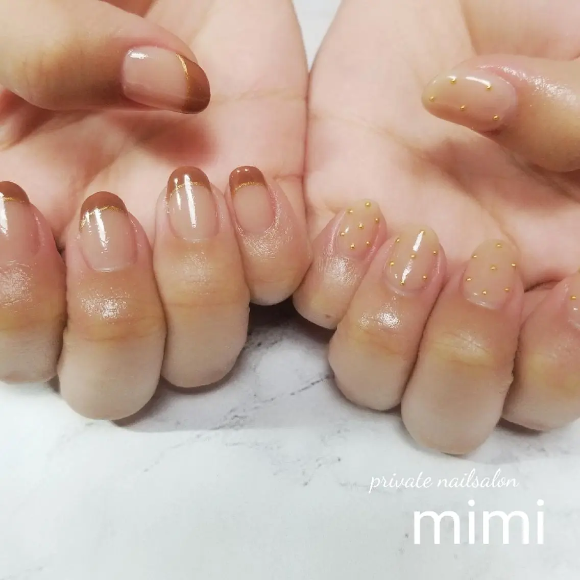 ネイル 持ち込み ハンドネイル 博多ネイル ｍｉｍｉのネイルデザイン