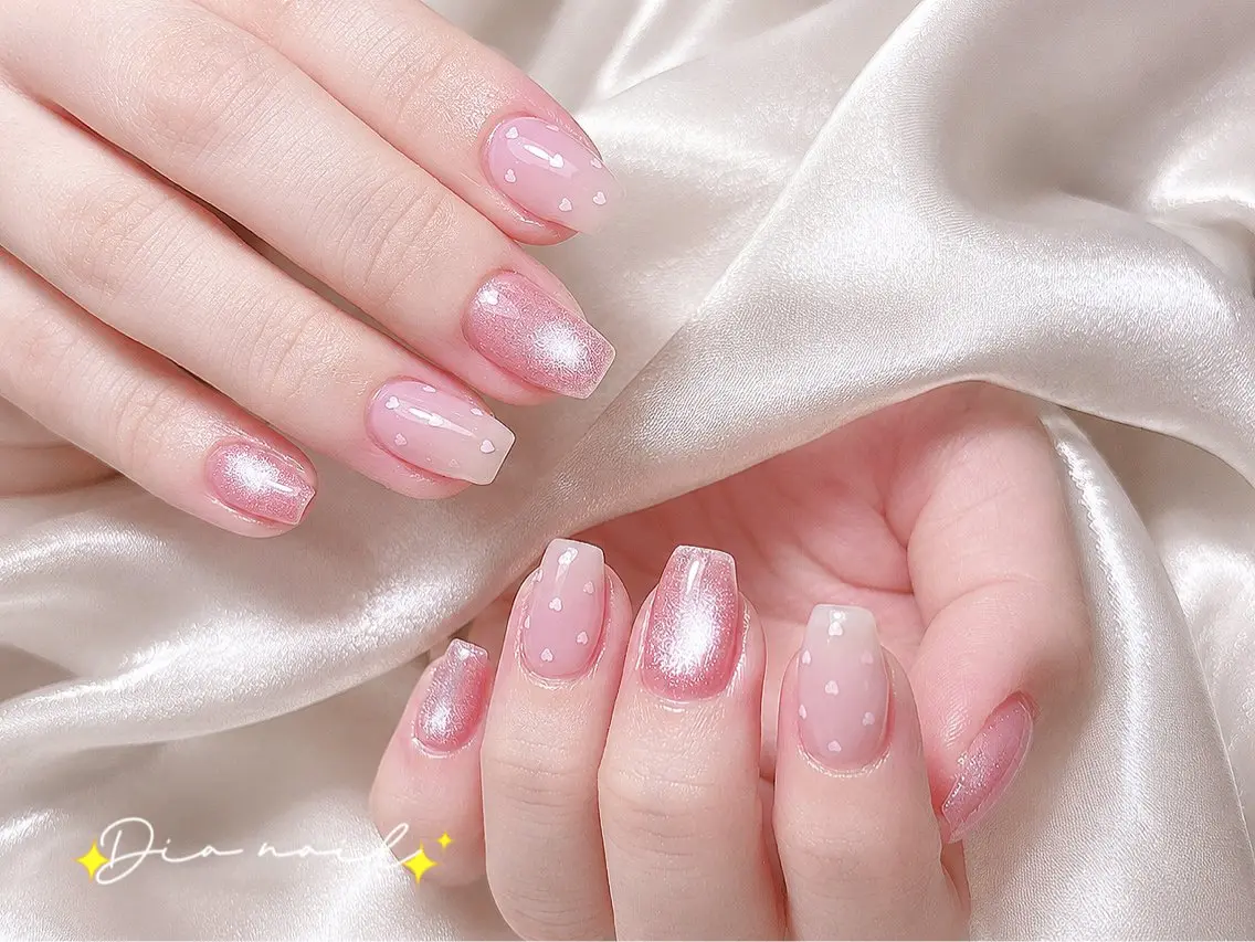 ネイル フットネイル 韓国ネイル レース マグネットネイル ニュアンスネイル ハンドネイル Dia nail サロンのネイルデザイン