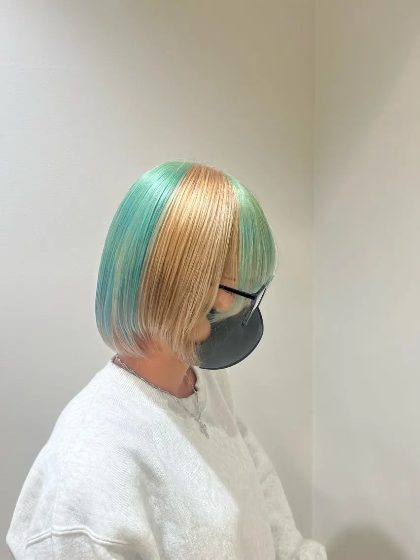 ミディアム ブリーチカラー特化 美容師/𝕐𝕌𝕀のヘアスタイル