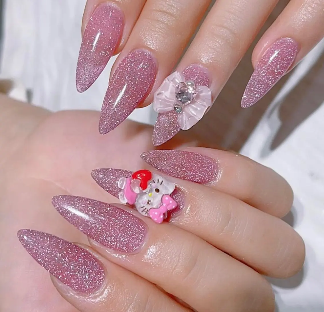ネイル 🎀kira 長さだし💗モチ最高のネイルデザイン