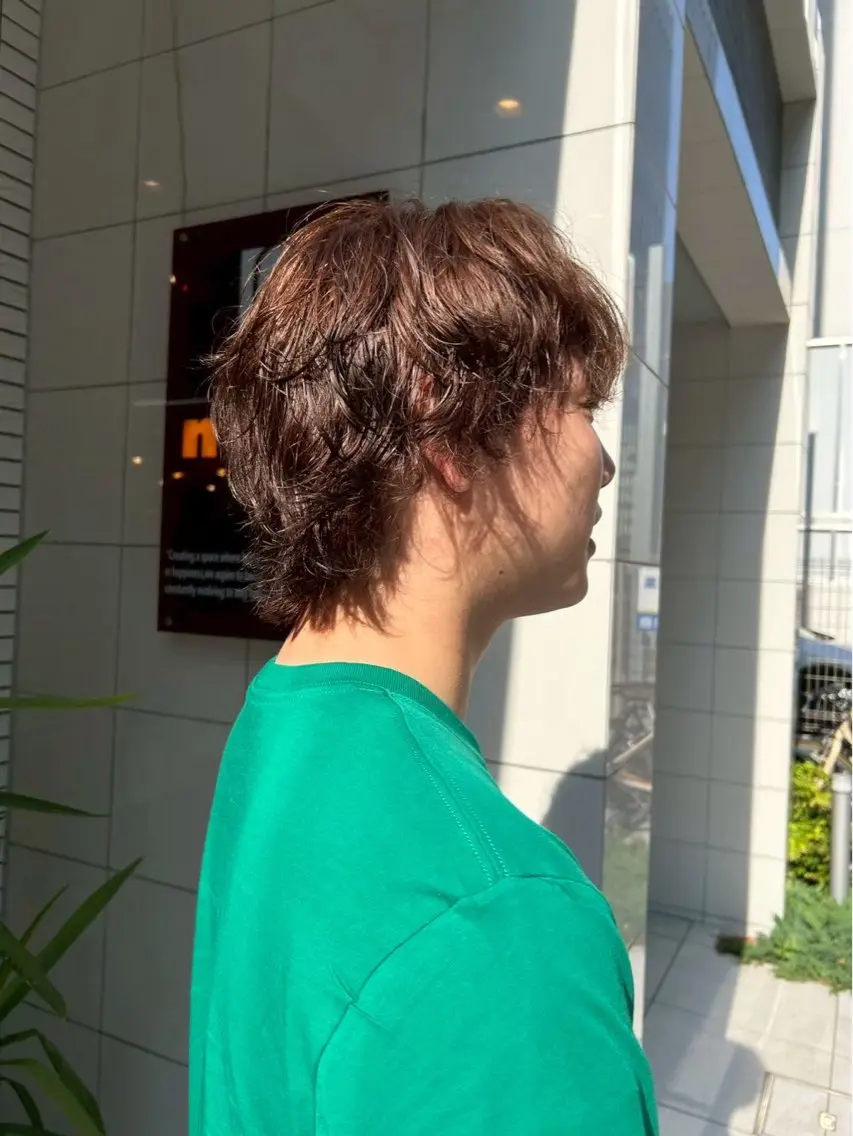 ショート カラー メンズ 黒髪 ヘアカラー 村松 希々海のヘアスタイル