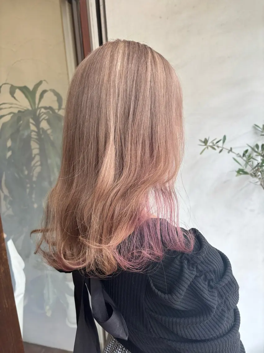 ✨リピーター様限定✨🌈インナーブリーチ+全体カラー+cmcトリートメント‼️🌈の写真