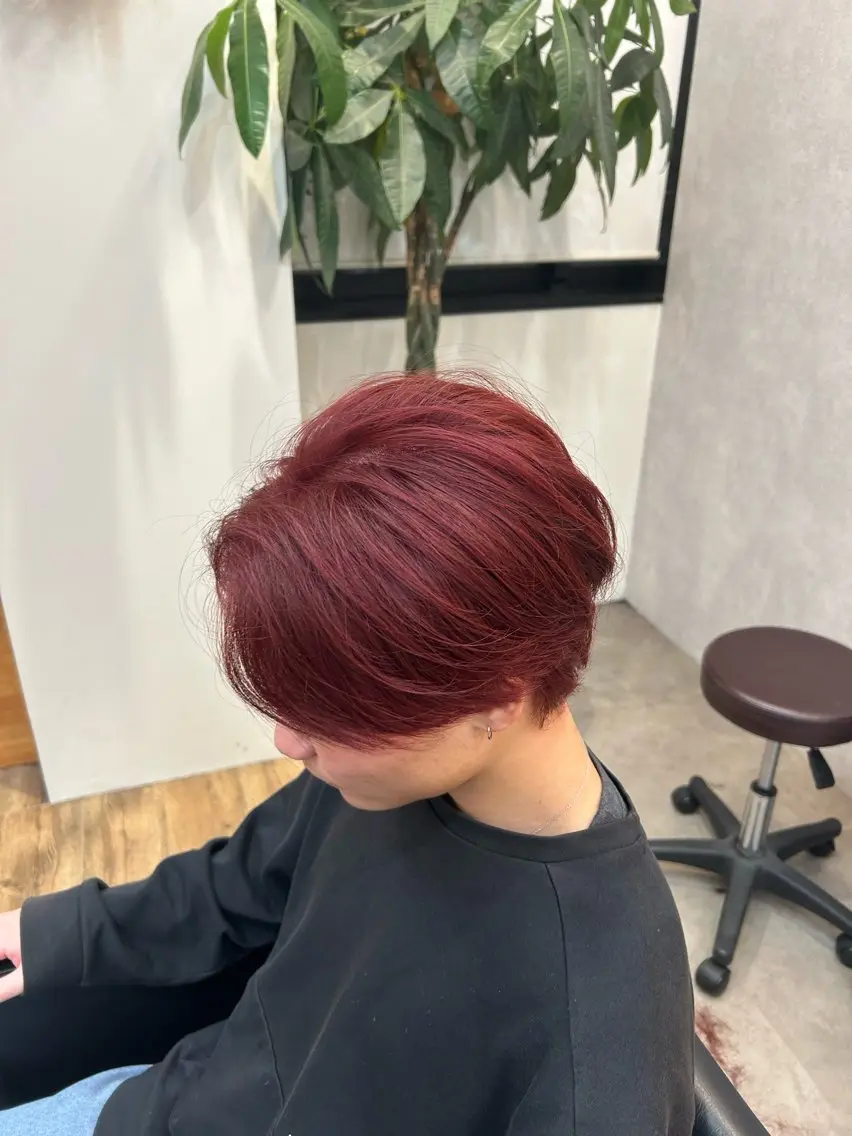 メンズカット，ダブルカラーの写真