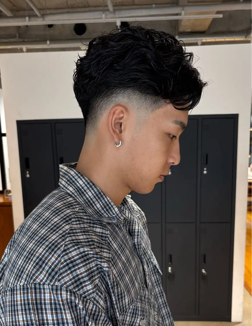 ショート パーマ メンズ カット パーマ men's大人っぽさ 🌱ナチュラル/るきのヘアスタイル