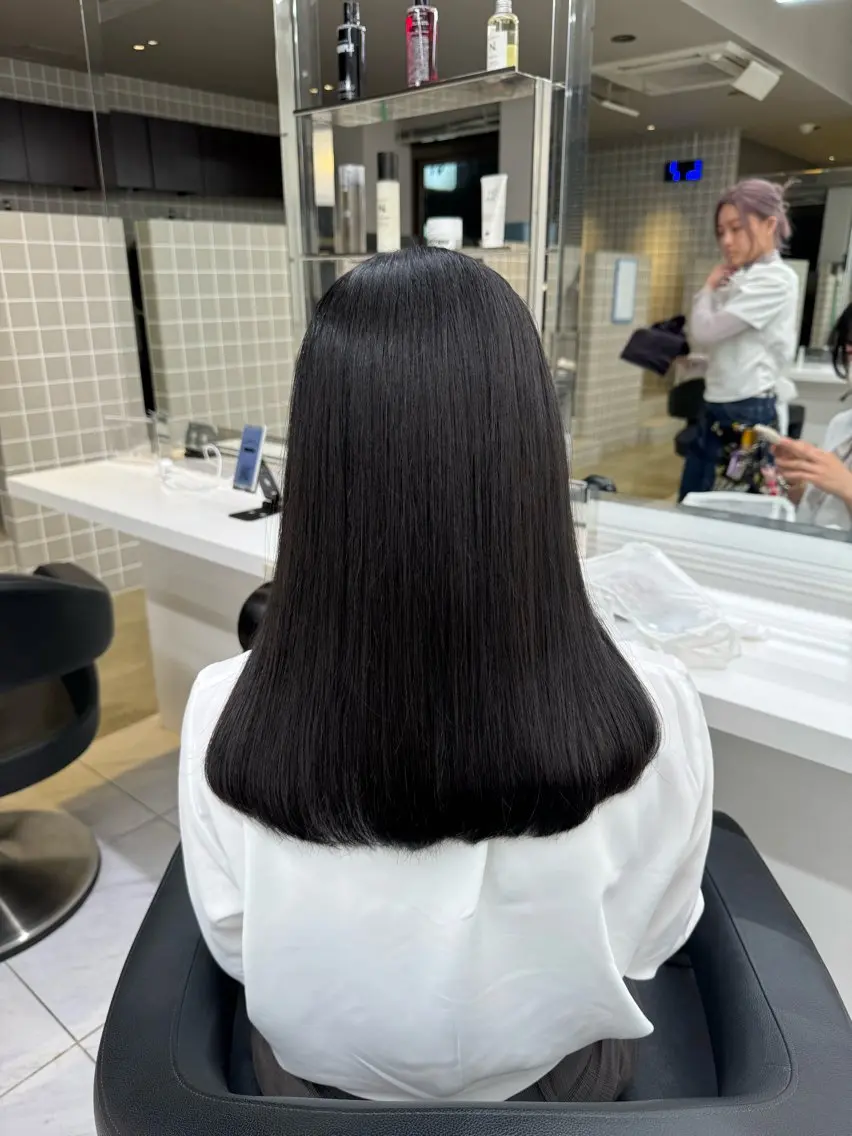 ロング カラー パーマ ヘアアレンジ メンズ キッズ 韓国系🇰🇷🩶 艶暗髪/MEIのヘアスタイル