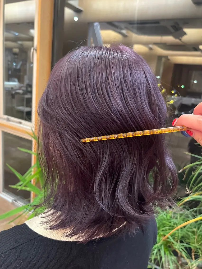 ミディアム カラー ブリーチ ダブルカラー ブリーチなしカラー マリナ /パーマスタイル★のヘアスタイル