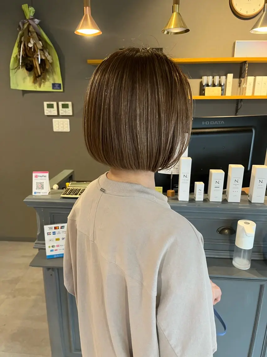カット＋大人気白髪ぼかしケアブリーチハイライト＋全体カラー＋TR【白髪染めを少なくしたい😭そんな方は大注目👑】の写真
