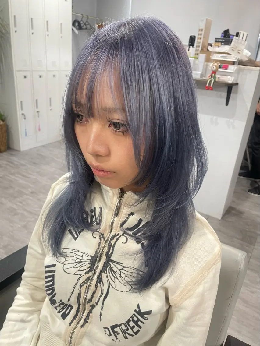 ミディアム レイヤーカット ウルフカット ウルフレイヤー ヘアカラー トリートメント 空きあり💛 miho  大国町のヘアスタイル