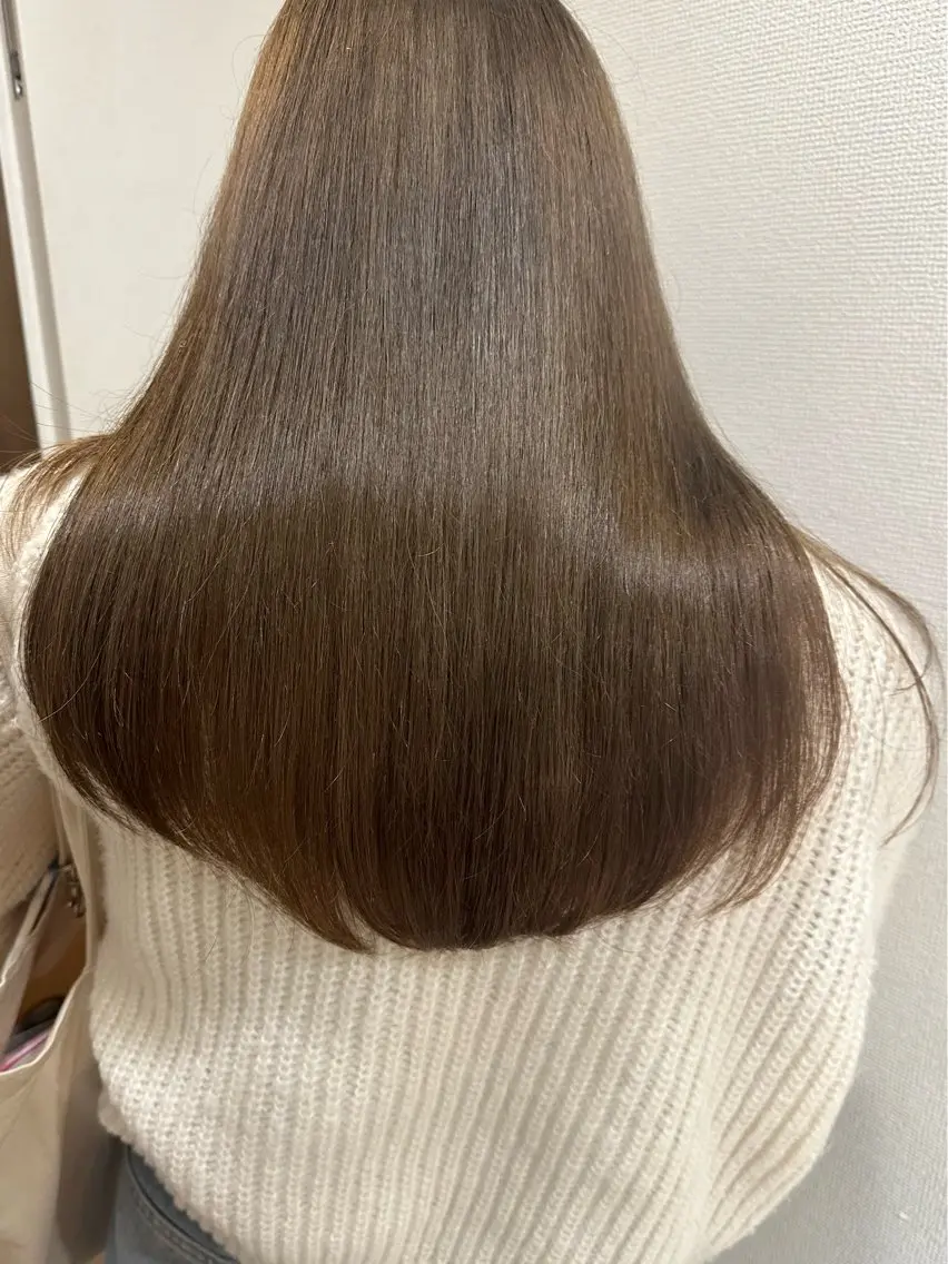 ロング カラー ヘアカラー トリートメント ハシヅメ キョウカのヘアスタイル