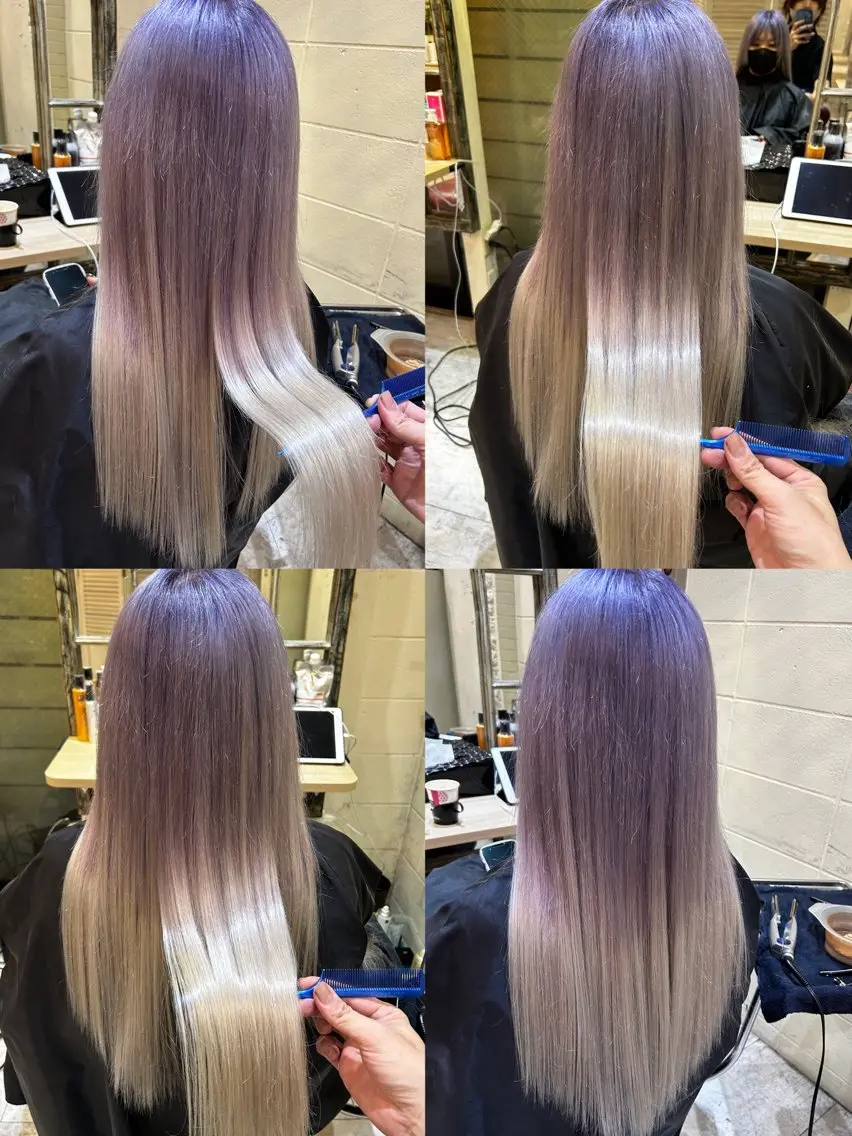 🔴【最安値🌈胸下以上の長さ‼️】最高級シールエクステ70本+カラー+トリートメント＋エクステカット【色豊富⭕️】の写真