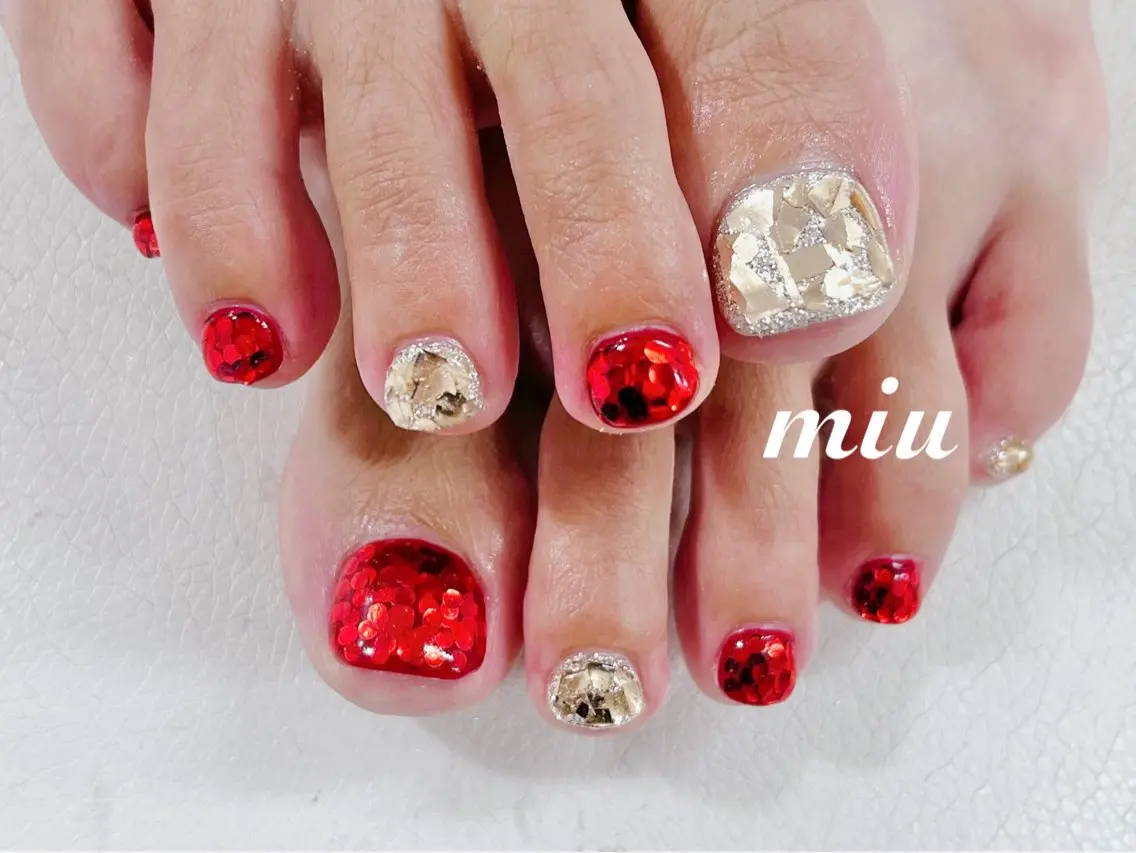 ネイル フットネイル miu nail 🐾mihoのネイルデザイン