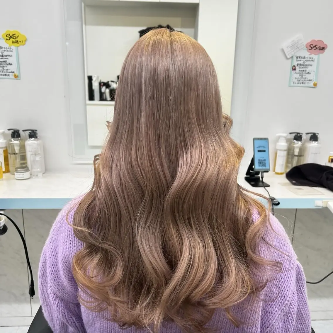 ロング カラー ヘアカラー トリートメント ブリーチカラー 🩵MIZUKIのヘアスタイル