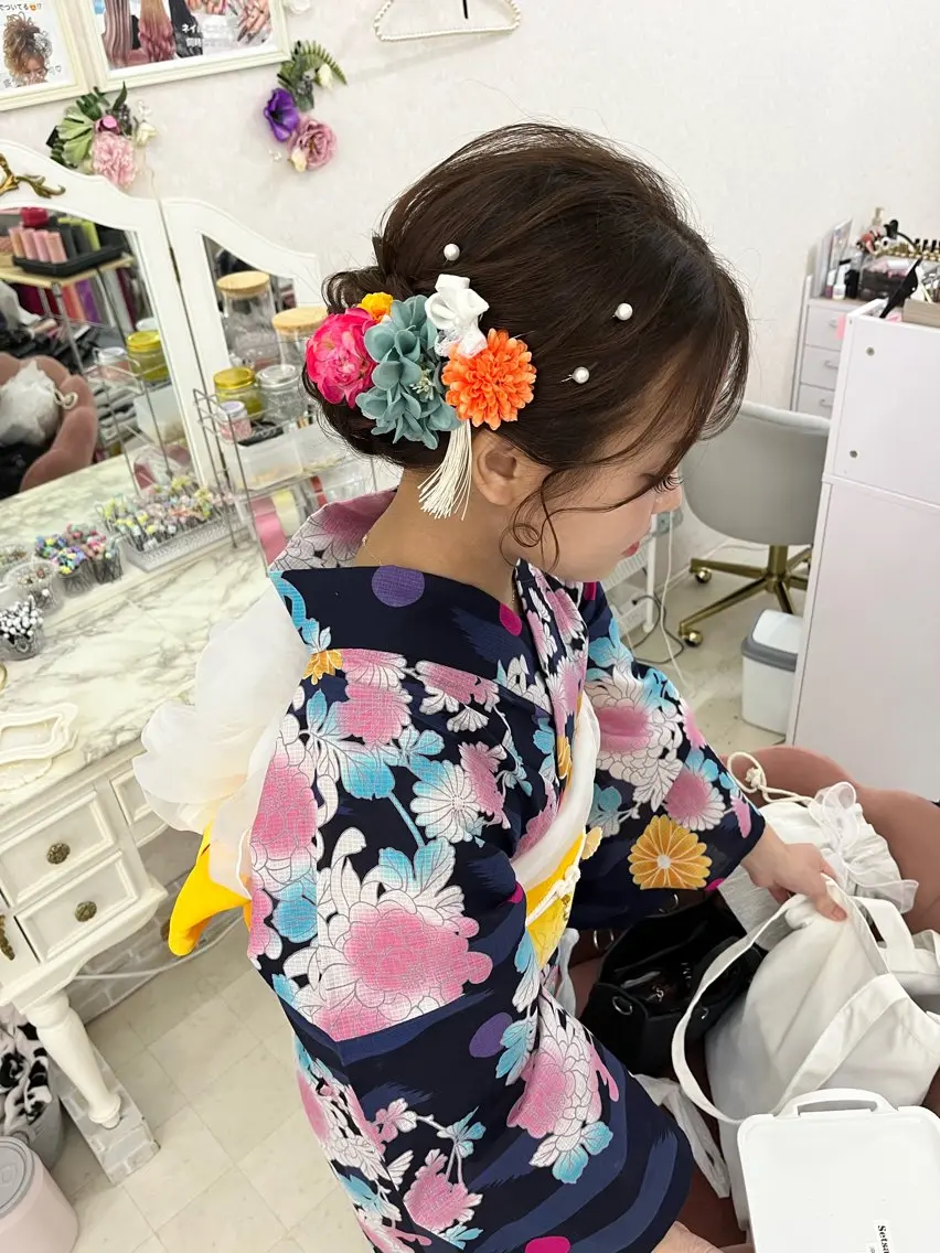 全島目前🌺ヘアセット➕浴衣着付けメニューの写真