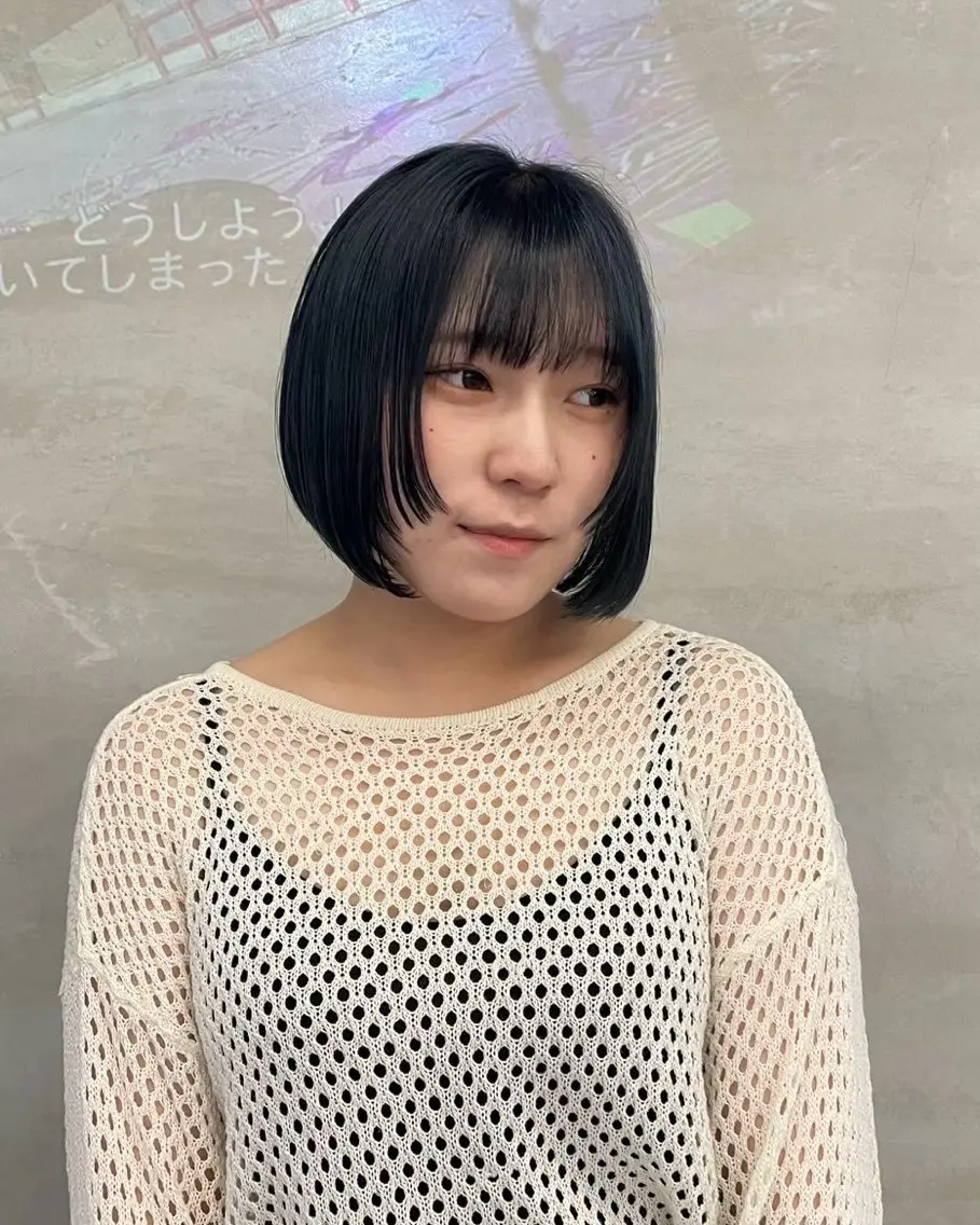 ミディアム ボブ 顔周りカット レイヤーカット 【メンズ特化】 イマダナツミのヘアスタイル