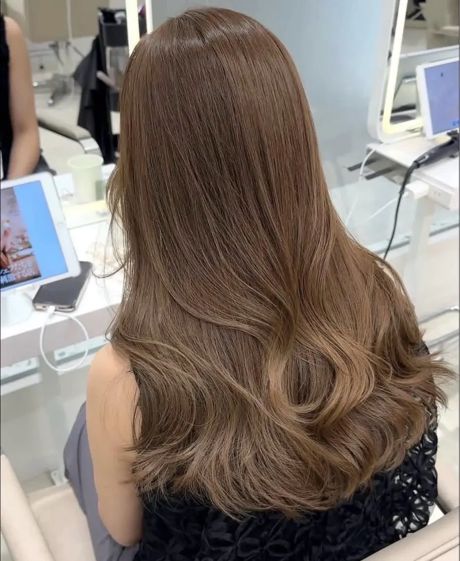 ロング カラー ブリーチ ダブルカラー ブリーチなしカラー カット ヘアカラー トリートメント ダブルカラー髪質改善 /Annaのヘアスタイル