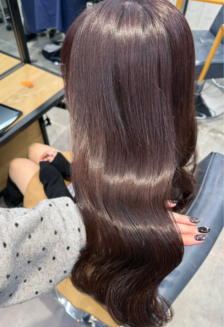 ロング カラー カット ヘアカラー トリートメント newi梅田🫧韓国 ヘア🫧sakiのヘアスタイル