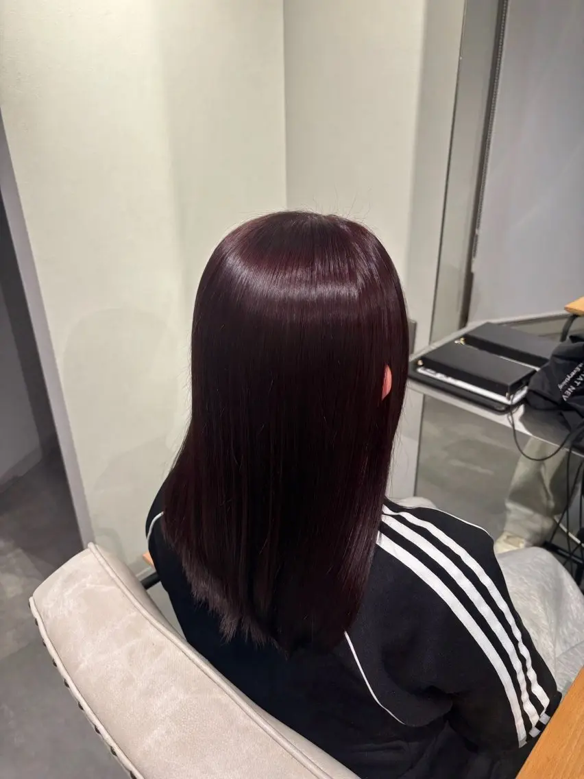 カラー ボルドーカラー ヘアカラー ⟡.·momo⟡.· 4月予約受付中のヘアスタイル