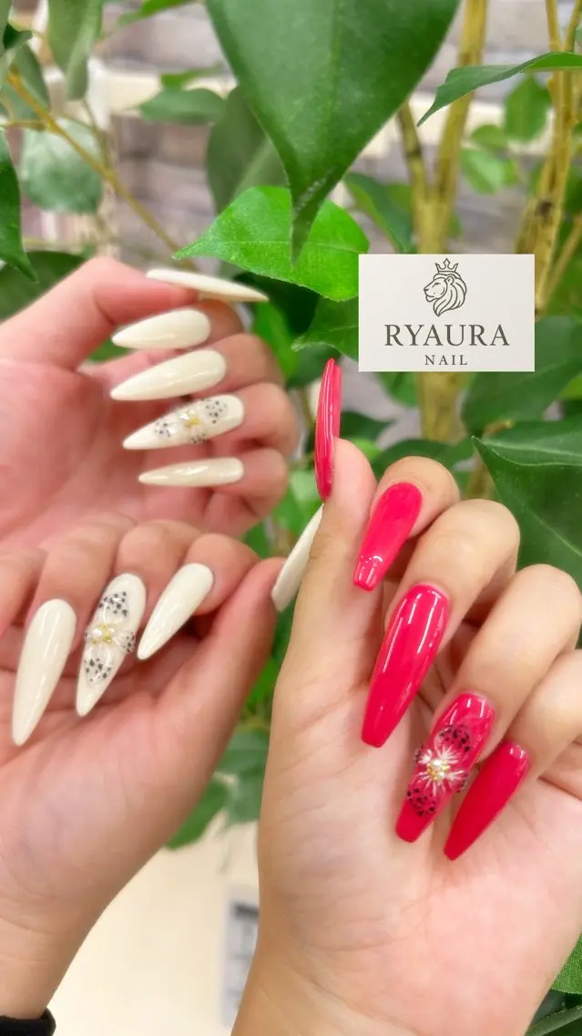ネイル アートネイル フラワーネイル RYAURA NAILのネイルデザイン