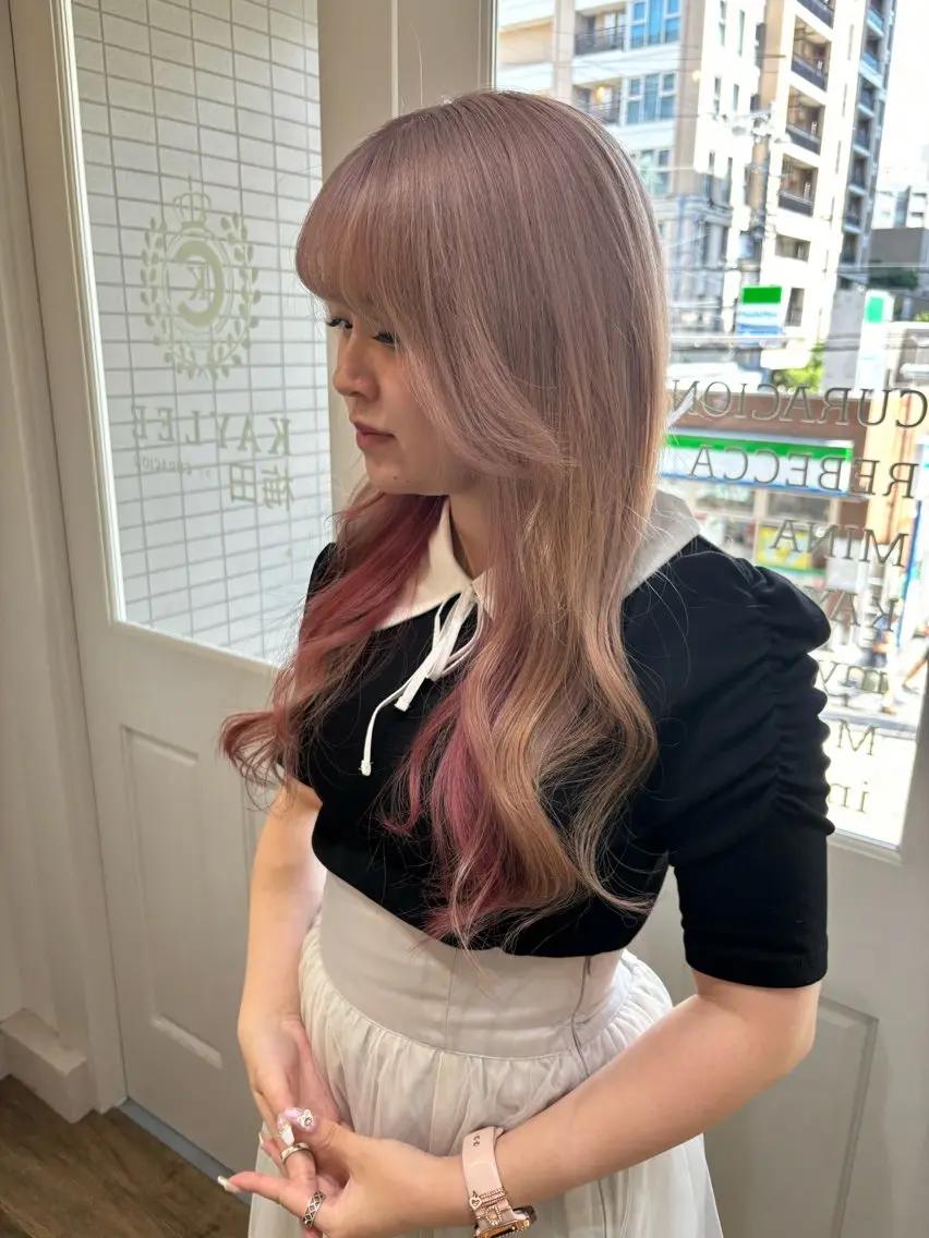 ロング カラー ヘアカラー トリートメント Risa🐈⬛/ グレージュ/透明感のヘアスタイル