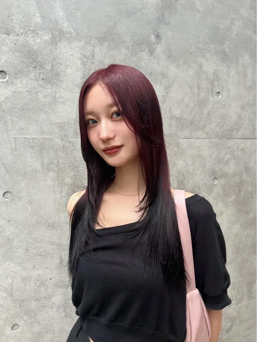 ロング カット ヘアカラー 【ピンク/ラベンダー 】mao🐩💜のヘアスタイル