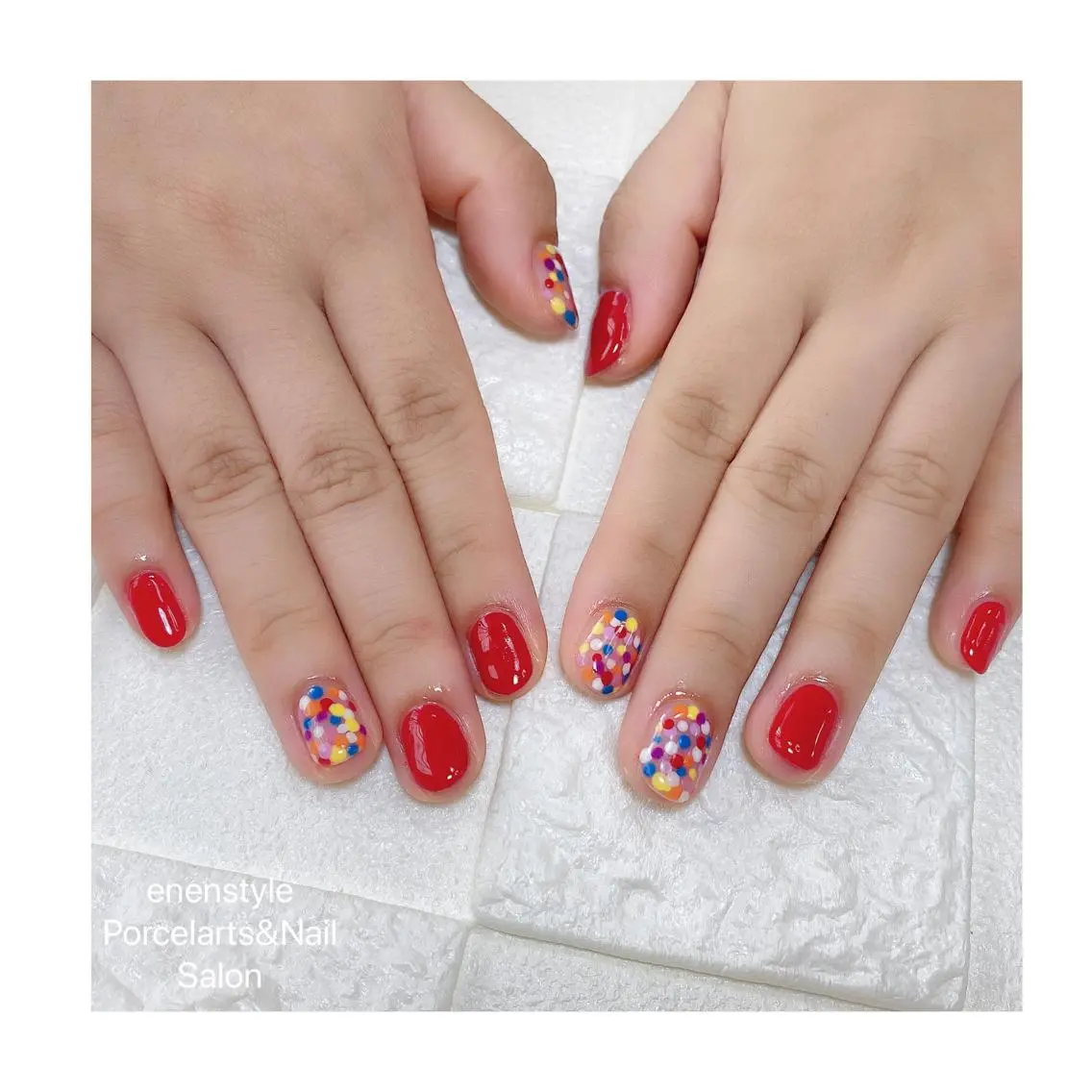 ショート ネイル ハンドネイル 🐾enen style 🐾のネイルデザイン