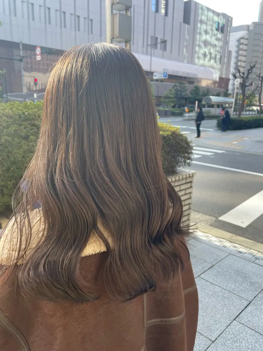 ミディアム カラー パーマ ヘアアレンジ ERINA/レイヤー /尼崎のヘアスタイル