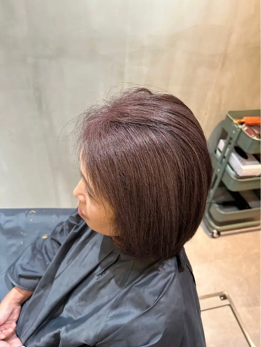 ミディアム カラー 脱白髪染め❕白髪 ぼかし特化🌟ヨコタのヘアスタイル
