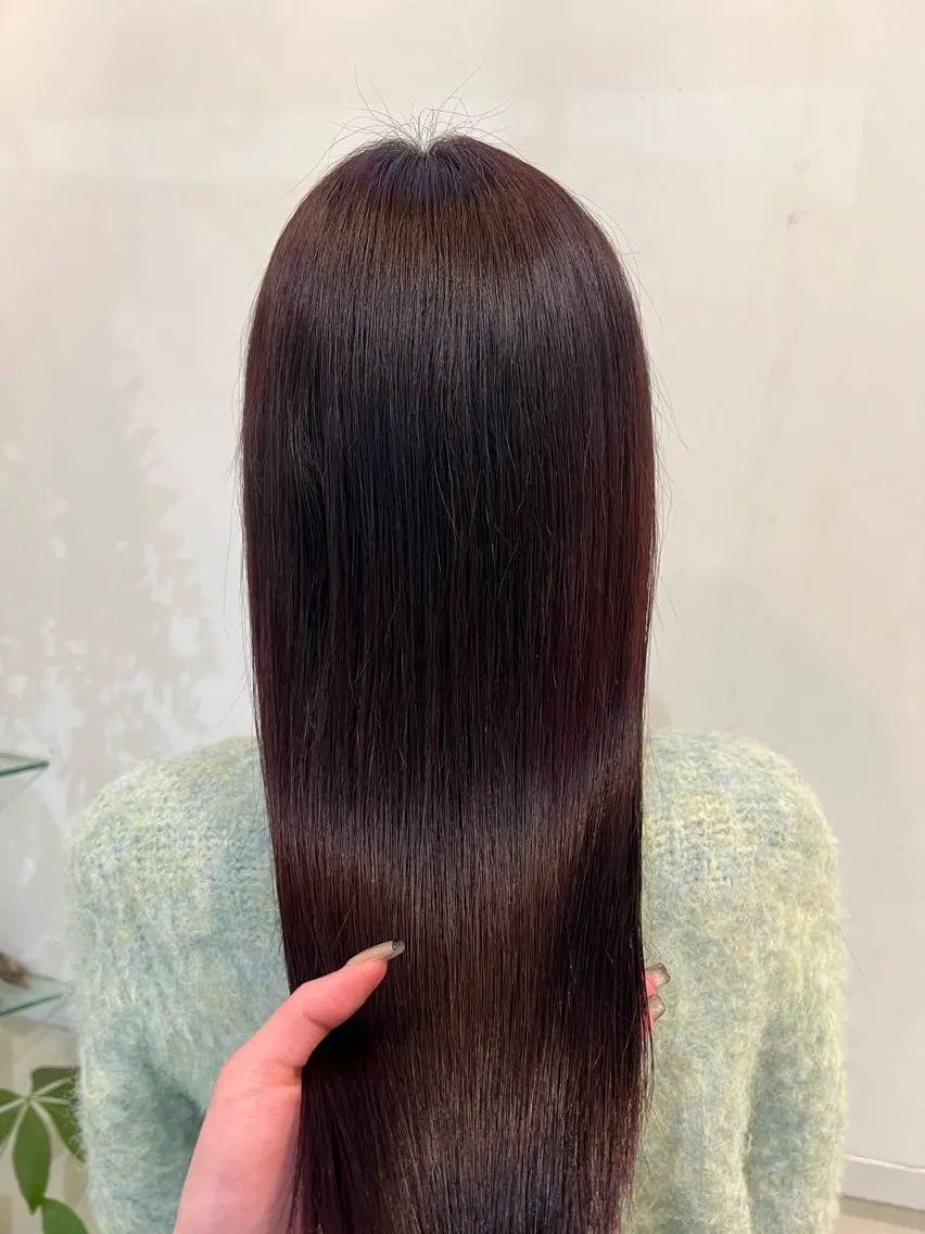 ロング カラー カット ヘアカラー トリートメント ブリーチしない暖色 カラー🥀杉 優菜のヘアスタイル