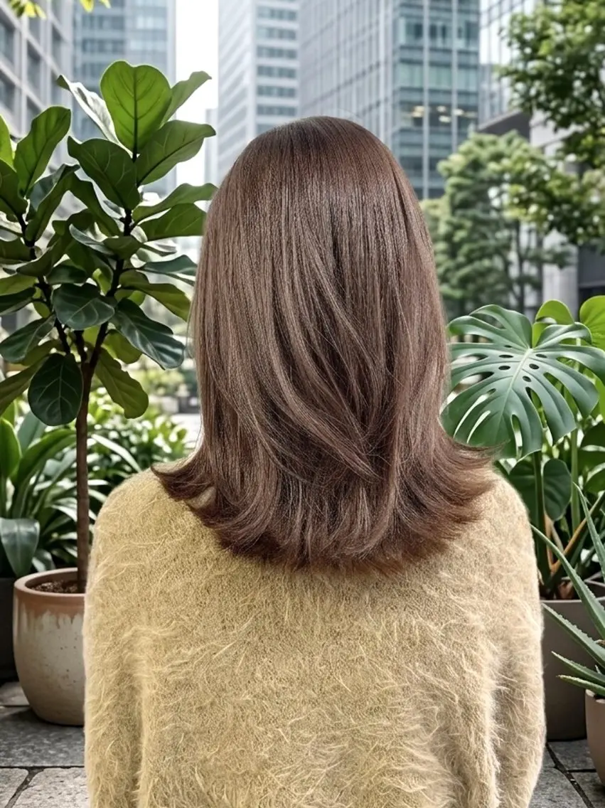 〔🌟スタイル提案🌟似合わせカット🌿〕 カット&ワンカラー&ナノスチームトリートメントの写真