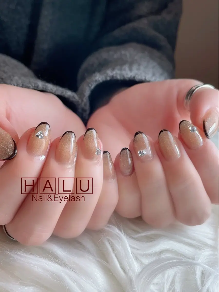 ネイル ブラウン HALU ハルのネイルデザイン