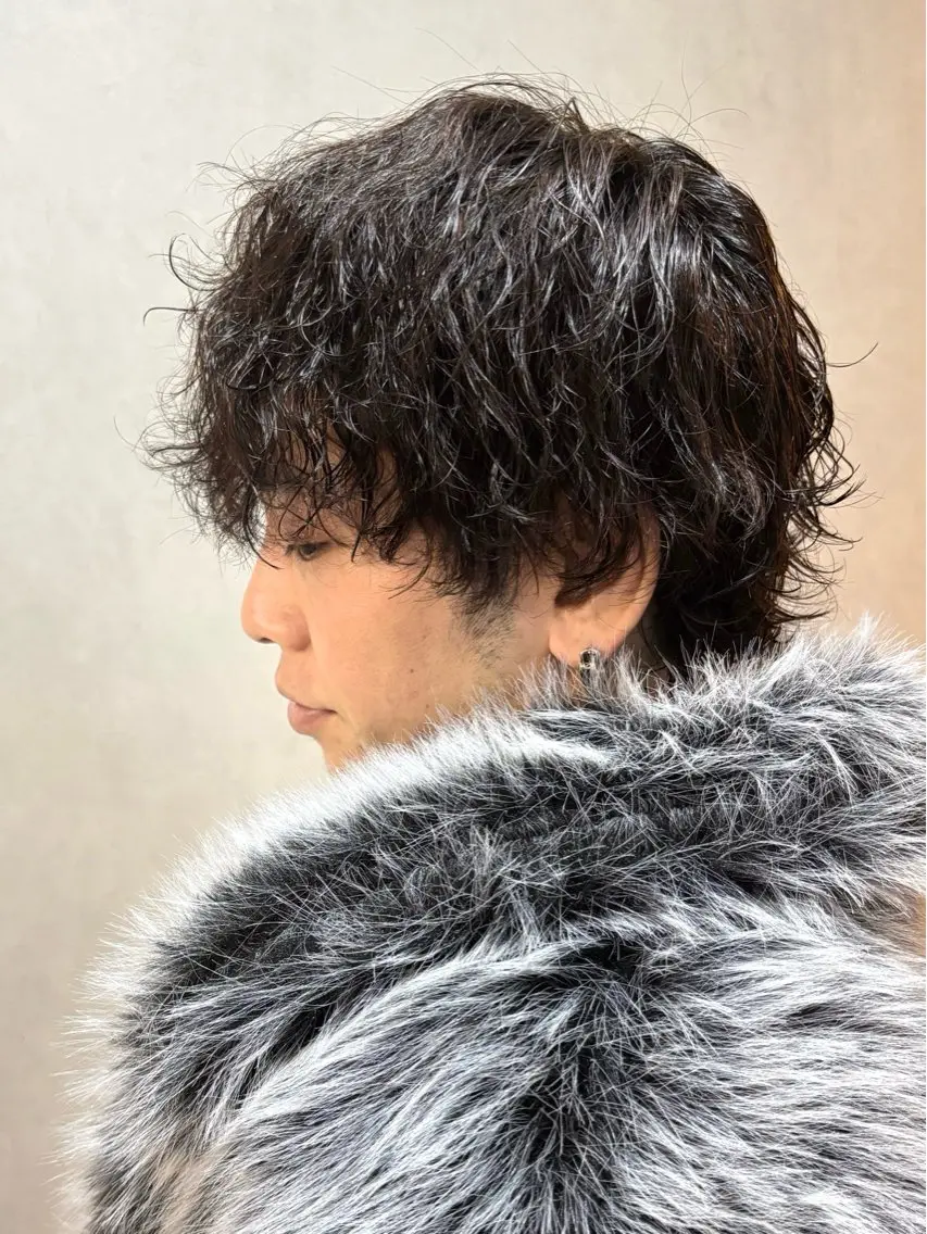 ミディアム パーマ メンズ カット パーマ mellow men 's MIZUKIのヘアスタイル