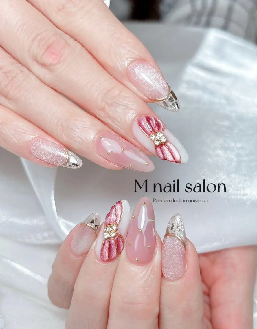 ネイル ハンドネイル M🌷nail 長さだし専門店のネイルデザイン