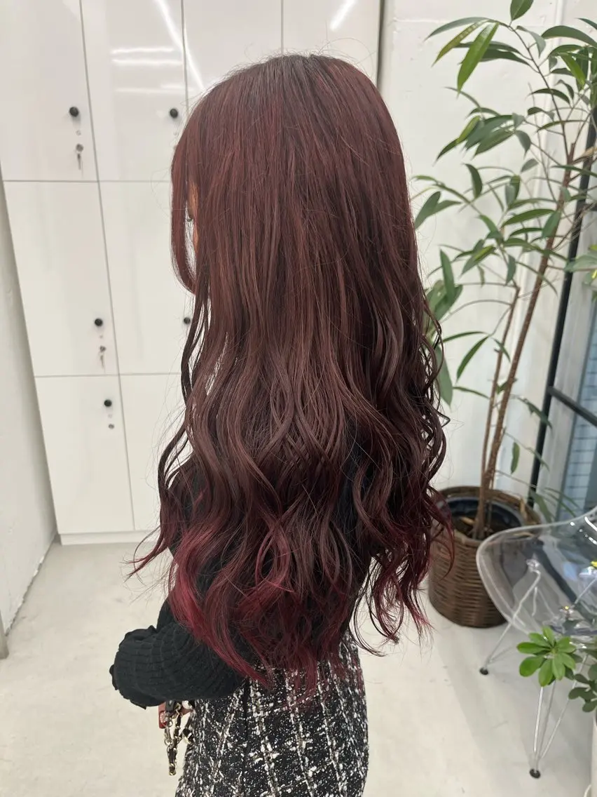 ロング カラー ピンクカラー 🫧‪Ameri🫧 Emma ecoleのヘアスタイル