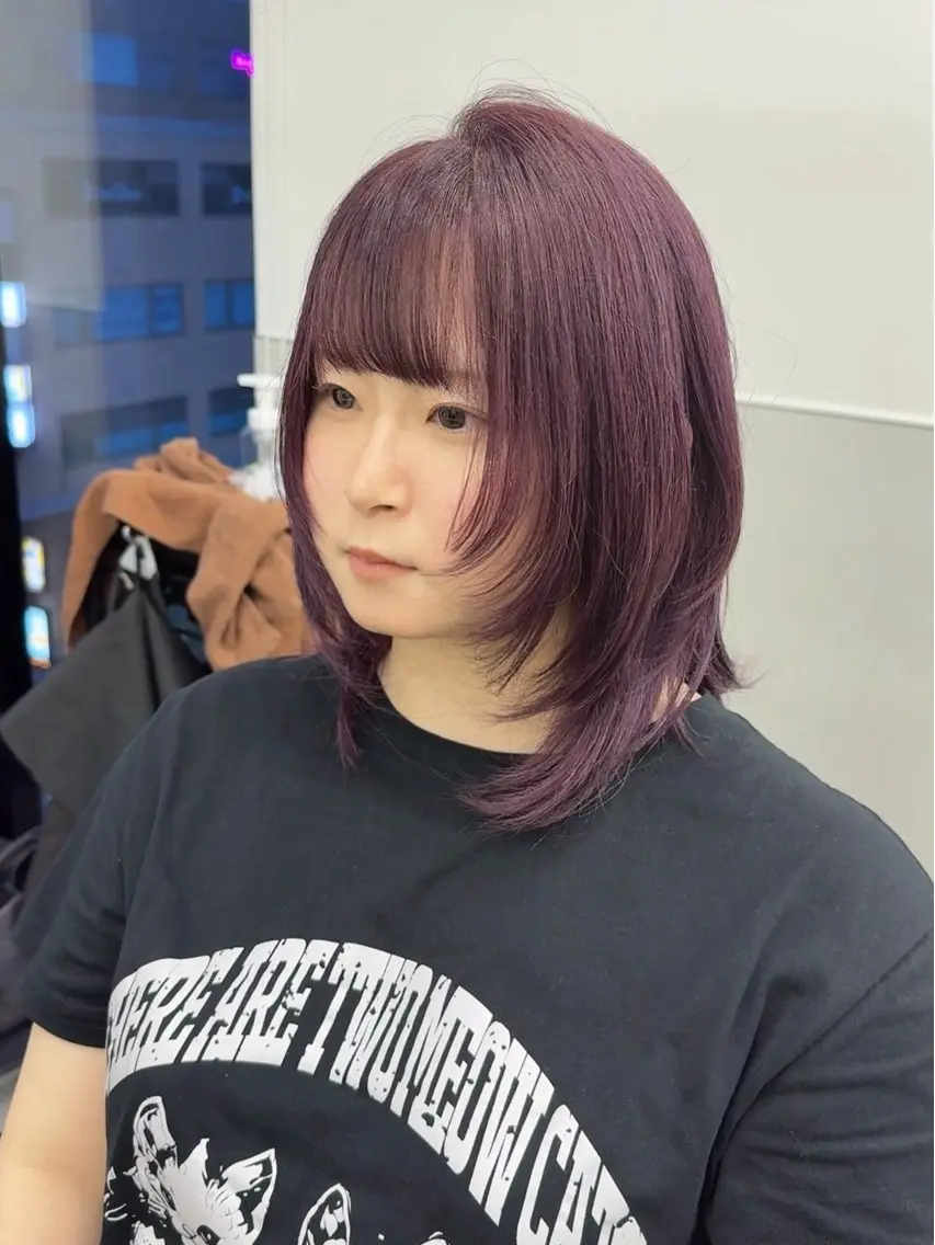 ミディアム ハッシュカット カット ヘアカラー トリートメント 韓国ヘア🇰🇷 スズキのヘアスタイル