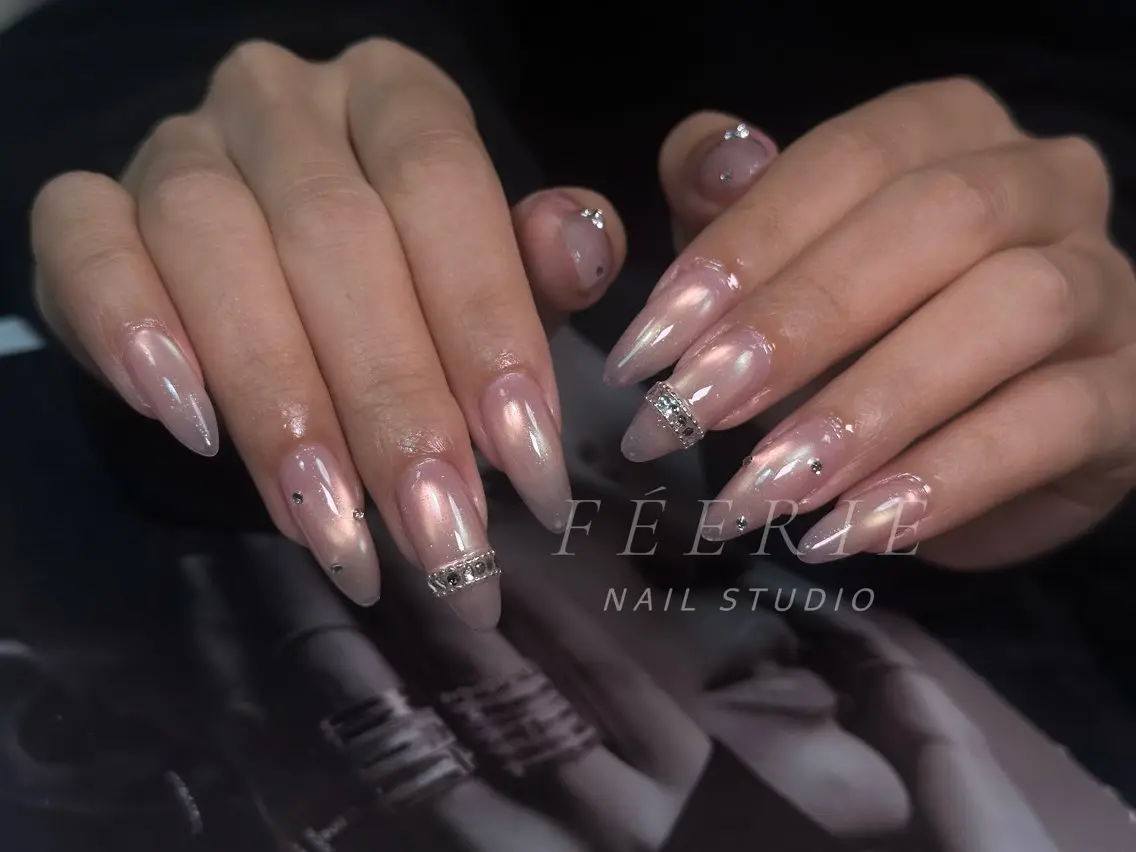 ネイル 成人式 長さ出し フットネイル フレンチネイル ジェルネイル ハンドネイル nail salon Feerieのネイルデザイン
