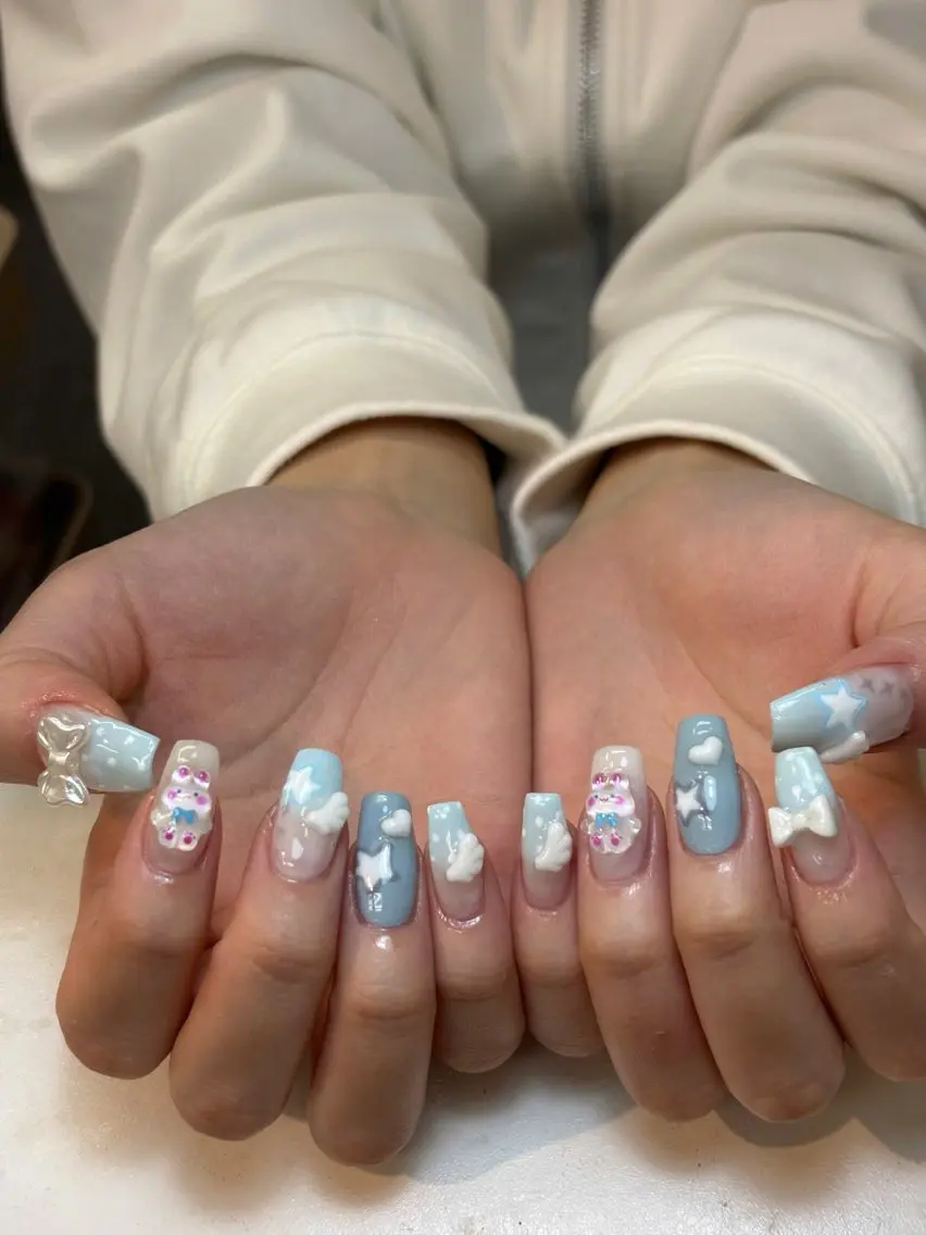 ネイル アートネイル 成人式 ジェルネイル ニュアンスネイル 夏ネイル Nie Nail Shinokuboのネイルデザイン