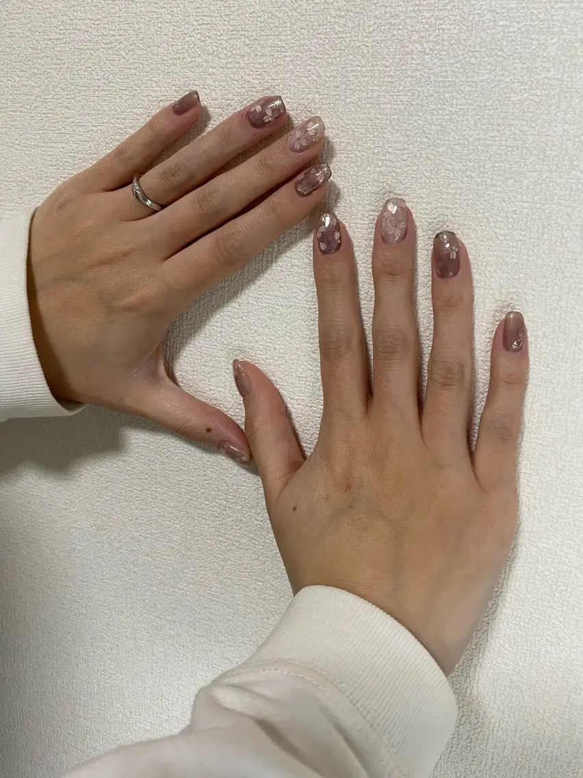 ネイル 桜ネイル ハンドネイル 自宅サロン FeelFreeのネイルデザイン