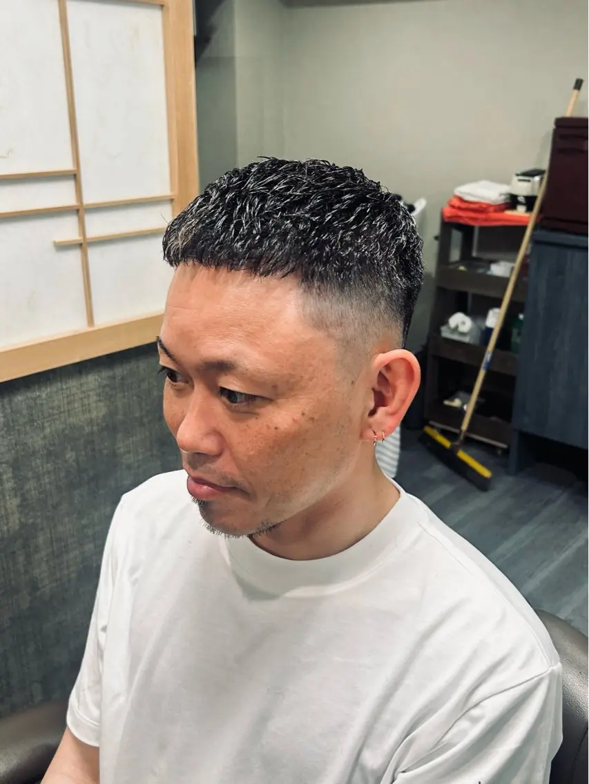 ショート メンズ カット パーマ メンズカット/ 雄大のヘアスタイル