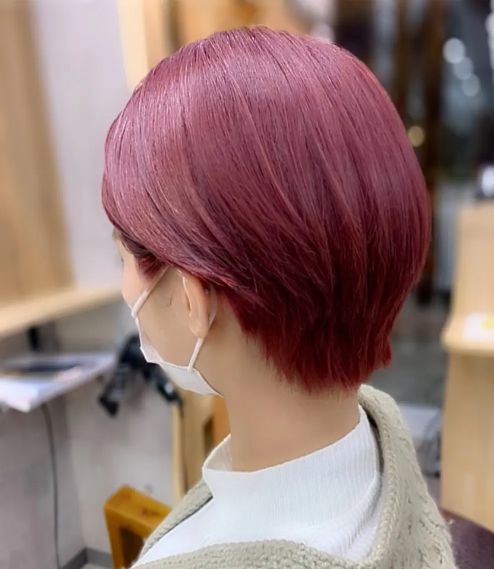 ショート カラー バレイヤージュ ブリーチ ケアブリーチ ダブルカラー ハイライトカラー ヘアカラー トリートメント memento 斎藤大覚のヘアスタイル